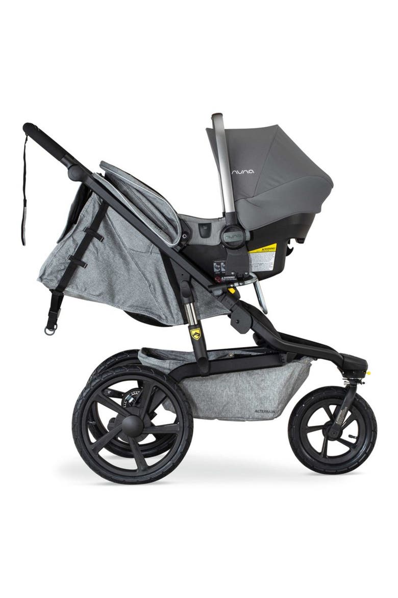 Single Jogging Stroller Adapter for Cybex, Maxi Cosi & Nuna Infant Car Seats, Alternate, color, SILVER