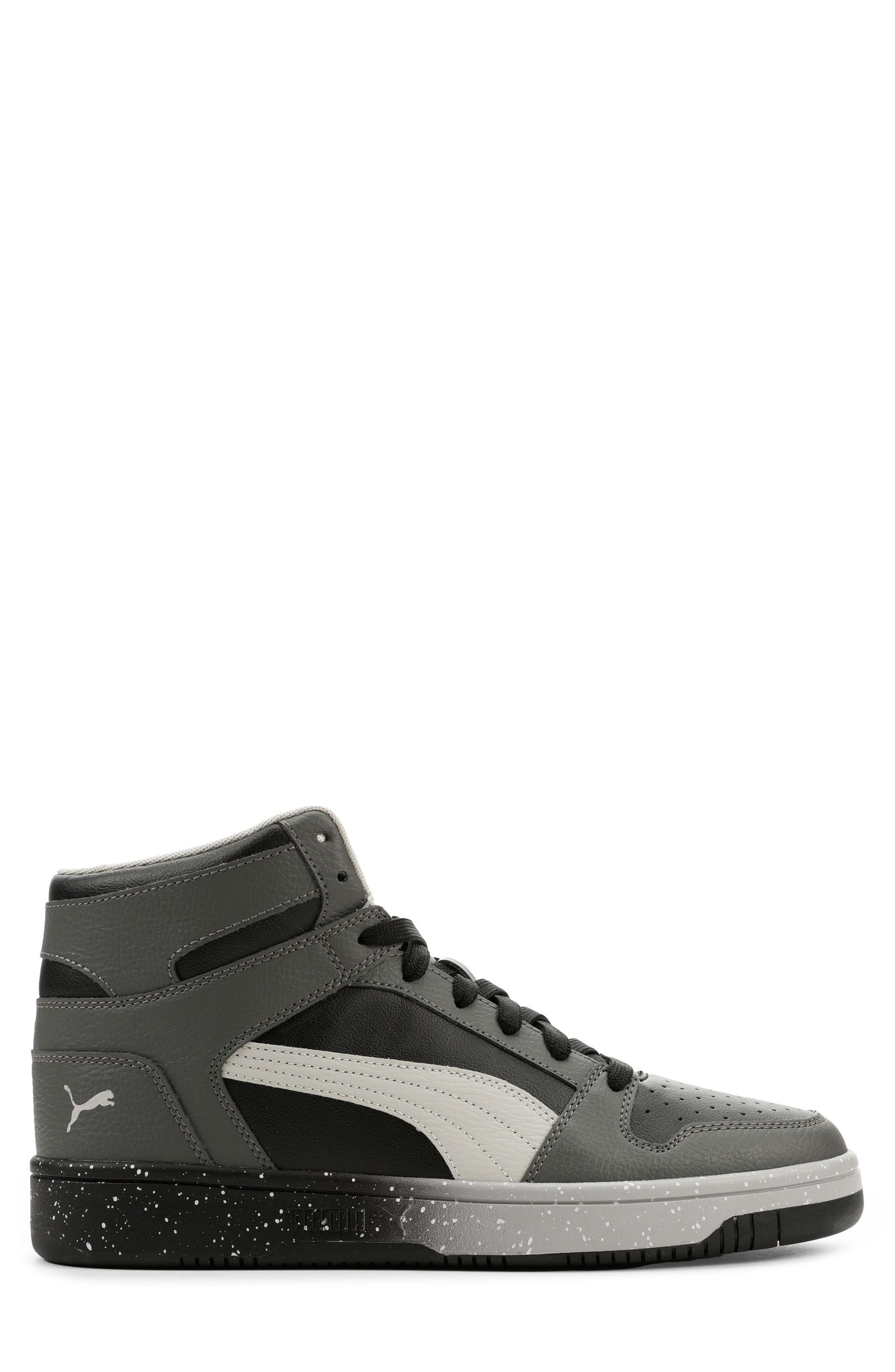 Rebound Layup Speckle Fade High Top Sneaker, Alternate, color, COOL DARK GRAY/ LIGHT GRAY