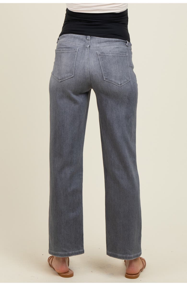 PinkBlush Ankle Slim Wide Leg Maternity Jeans, Alternate, color, Charcoal Grey