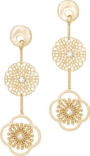 Ramy Brook Selina Cubic Zirconia & Czech Glass Drop Earrings