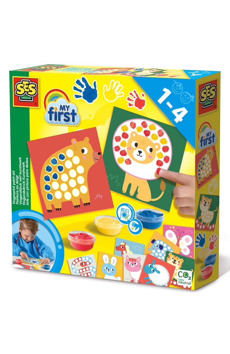 SES Creative My First Fingerprint Paint Art Craft Set, Main, color,