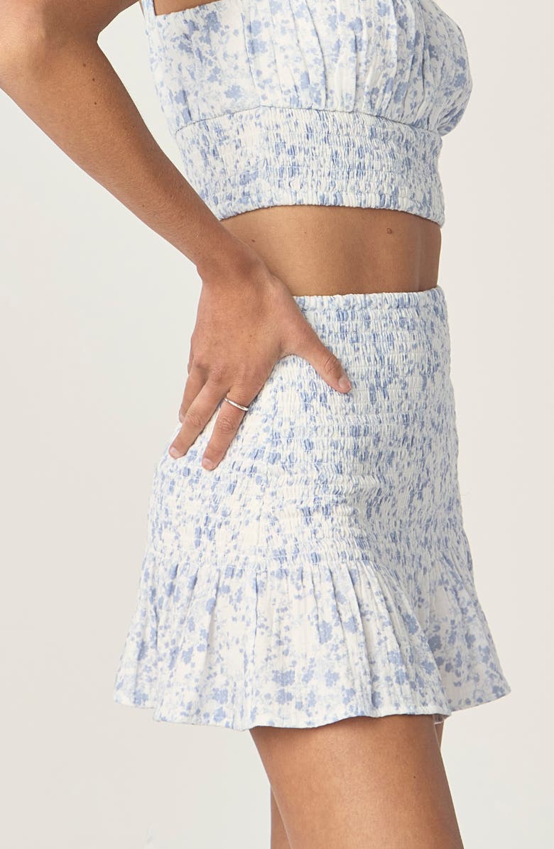 Florence by Mills Smocked Miniskirt, Alternate, color, Blu Flr Wht Grn