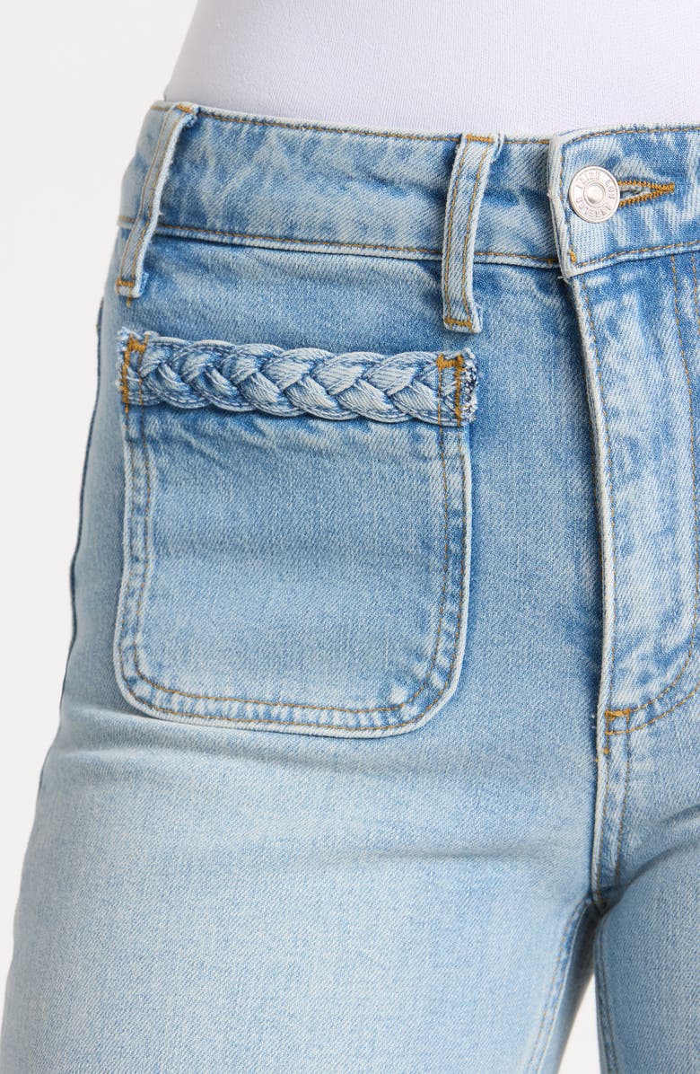 PAIGE Sofia High Waist Patch Pocket Slit Seam Raw Hem Jeans, Alternate, color, Montebello