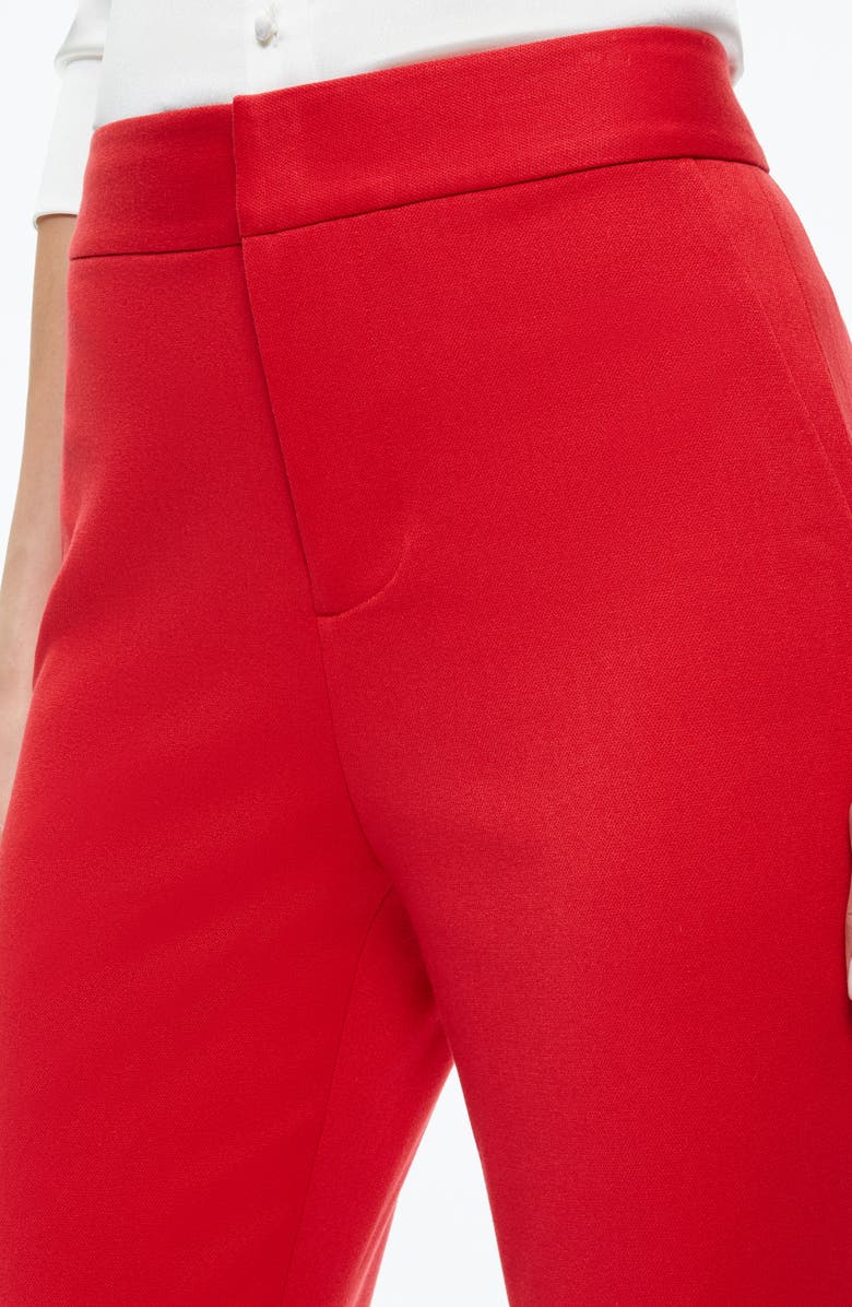 Alice + Olivia Deanna High Waist Flare Pants, Alternate, color, Perfect Ruby