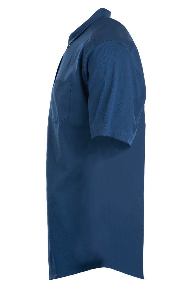 Short Sleeve Button-Up Shirt, Alternate, color, NAVY