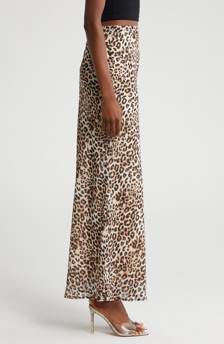 WAYF Mae Leopard Print Maxi Skirt, Alternate, color,