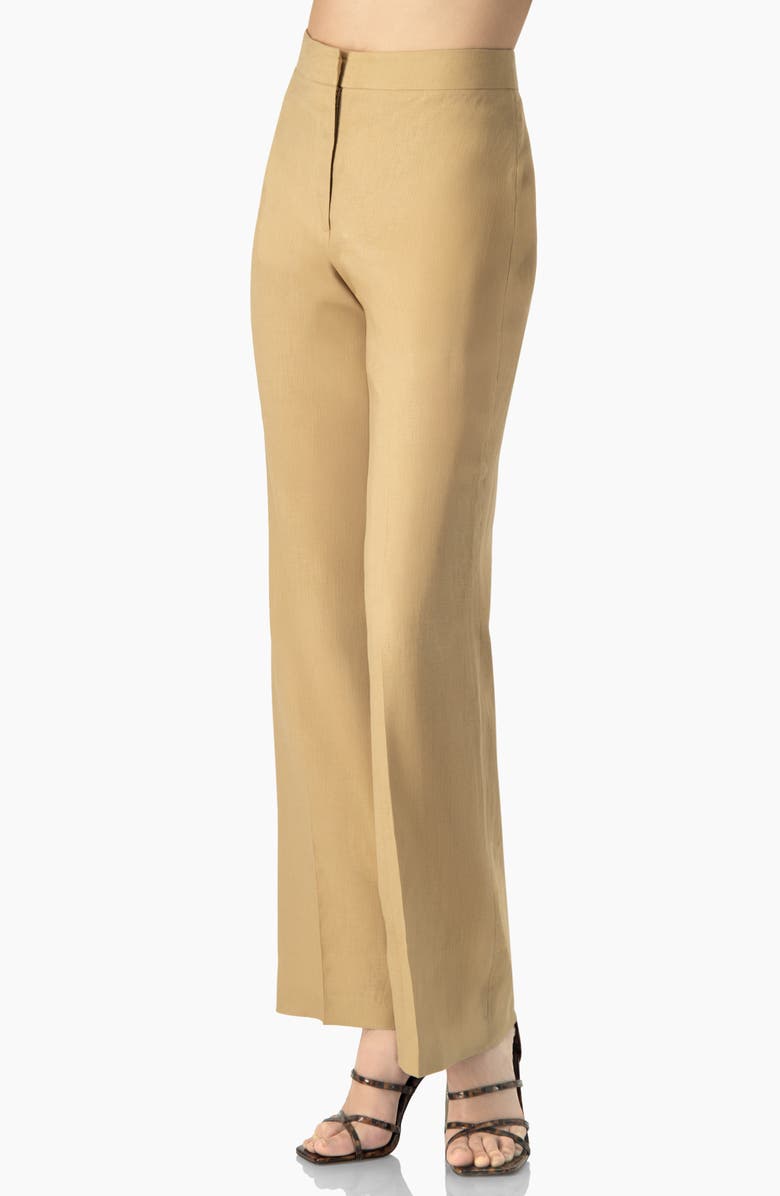 IVONNE Linen Straight Leg Wide Pants, Alternate, color, Beige