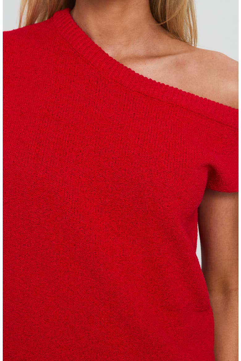 Ashfield One-Shoulder Sweater, Alternate, color, RED