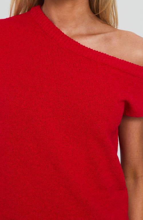 Princess Polly Ashfield One-shoulder Sweater In Red
