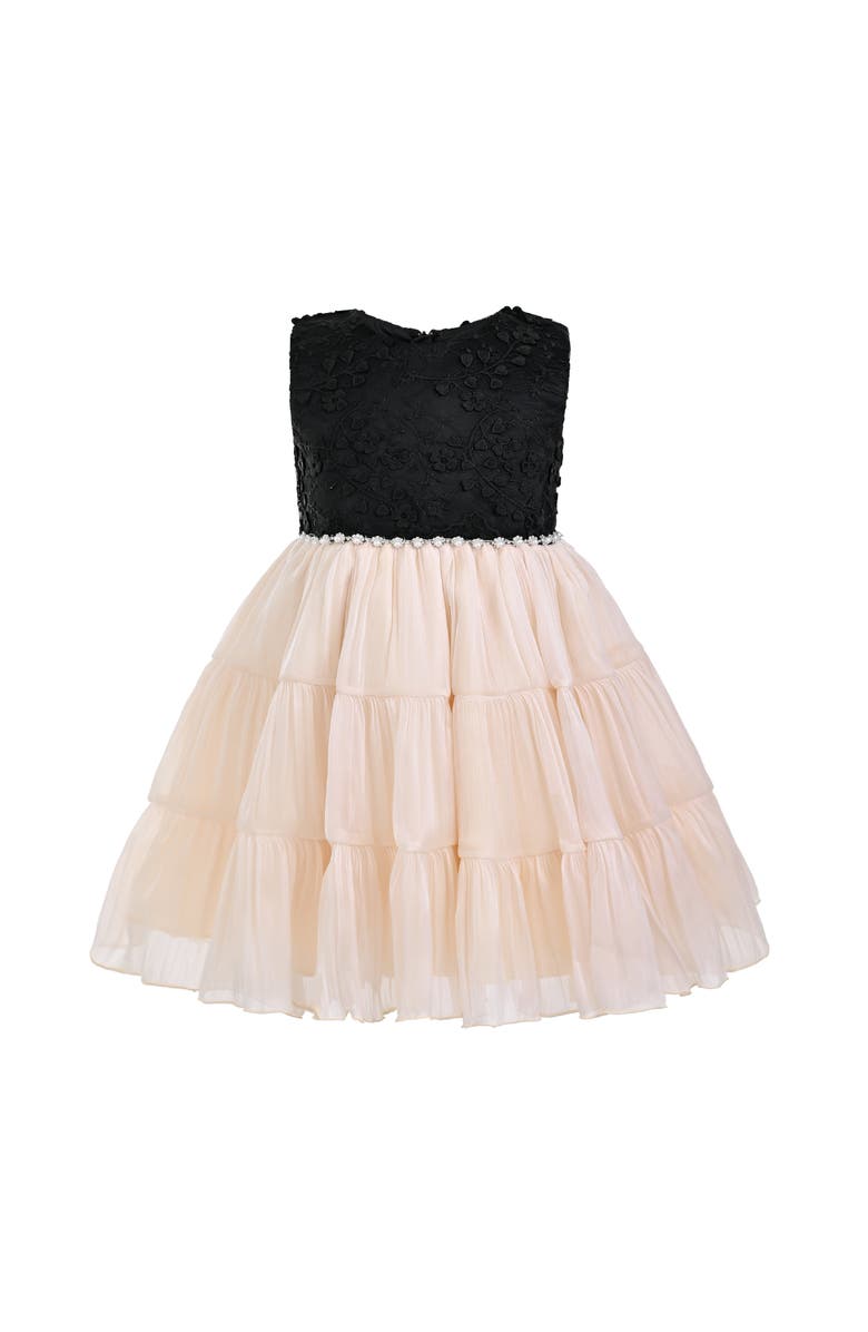 Tulleen Veyona Lace Tulle Dress, Main, color, Black