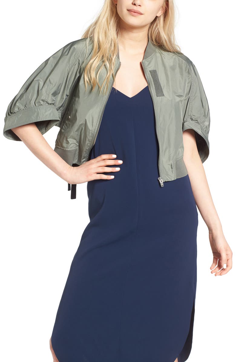 KUHO Crop Bomber Jacket, Main, color, 