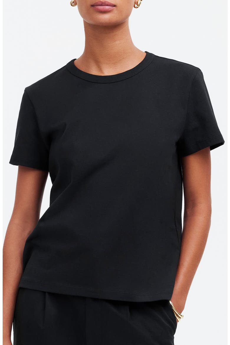 Perfect Crewneck T-Shirt, Main, color, JET BLACK
