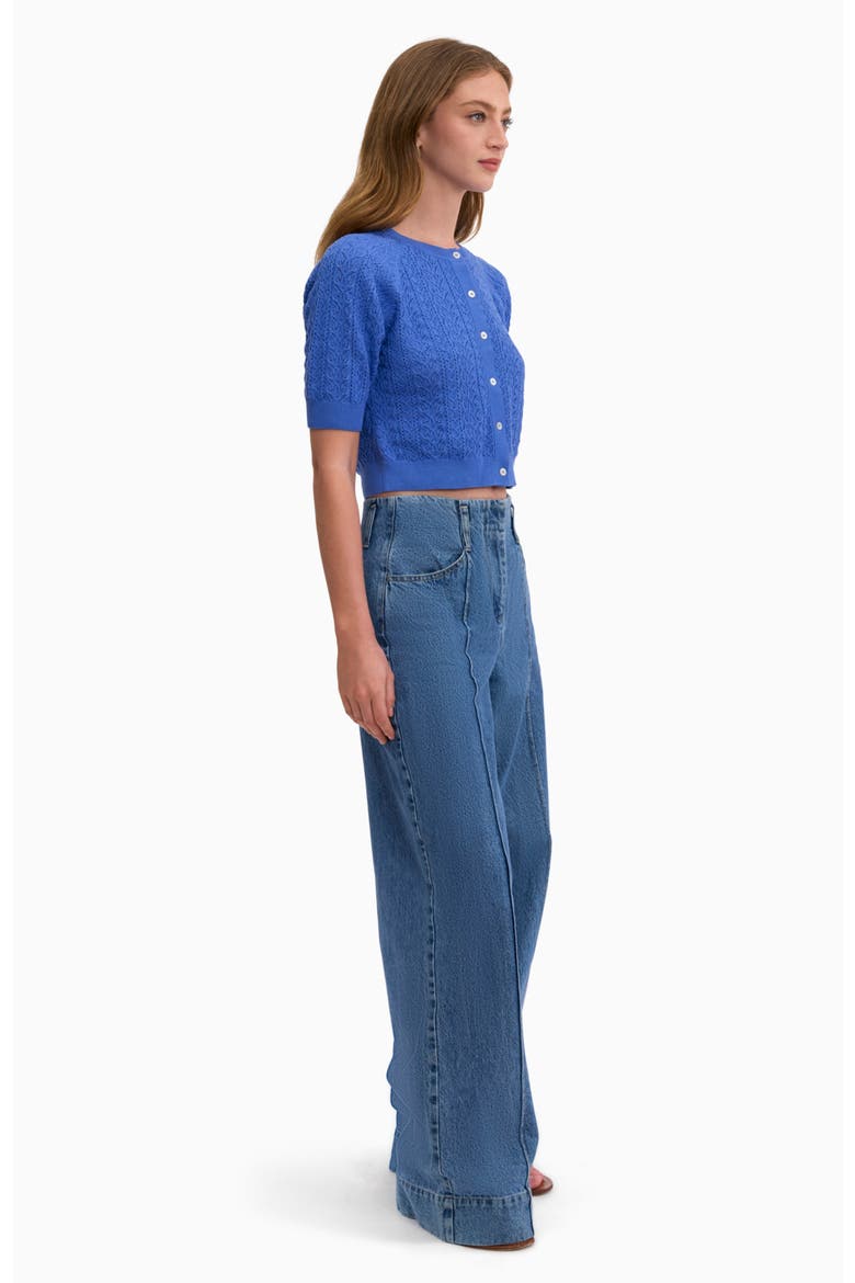 Verana Knit Cardigan, Alternate, color, Capri Blue