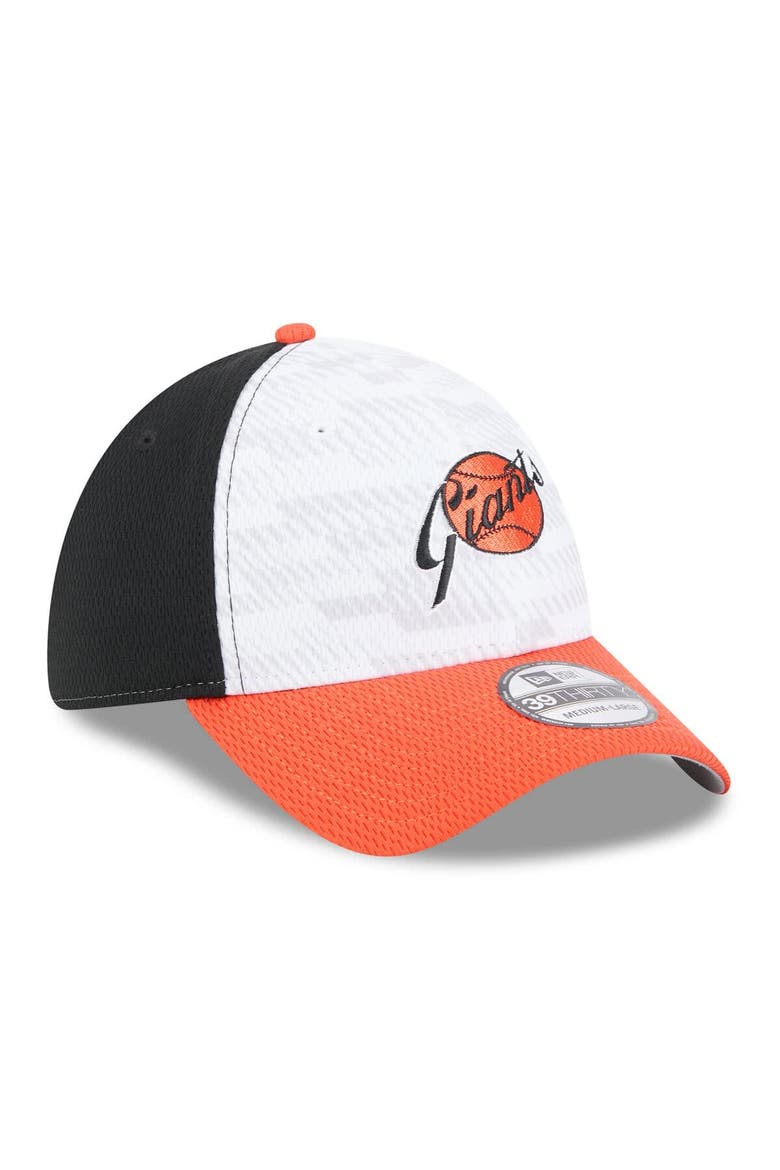 Men's New Era Black/Orange San Francisco Giants 2025 MLB Clubhouse 39THIRTY Flex Hat, Alternate, color, Black
