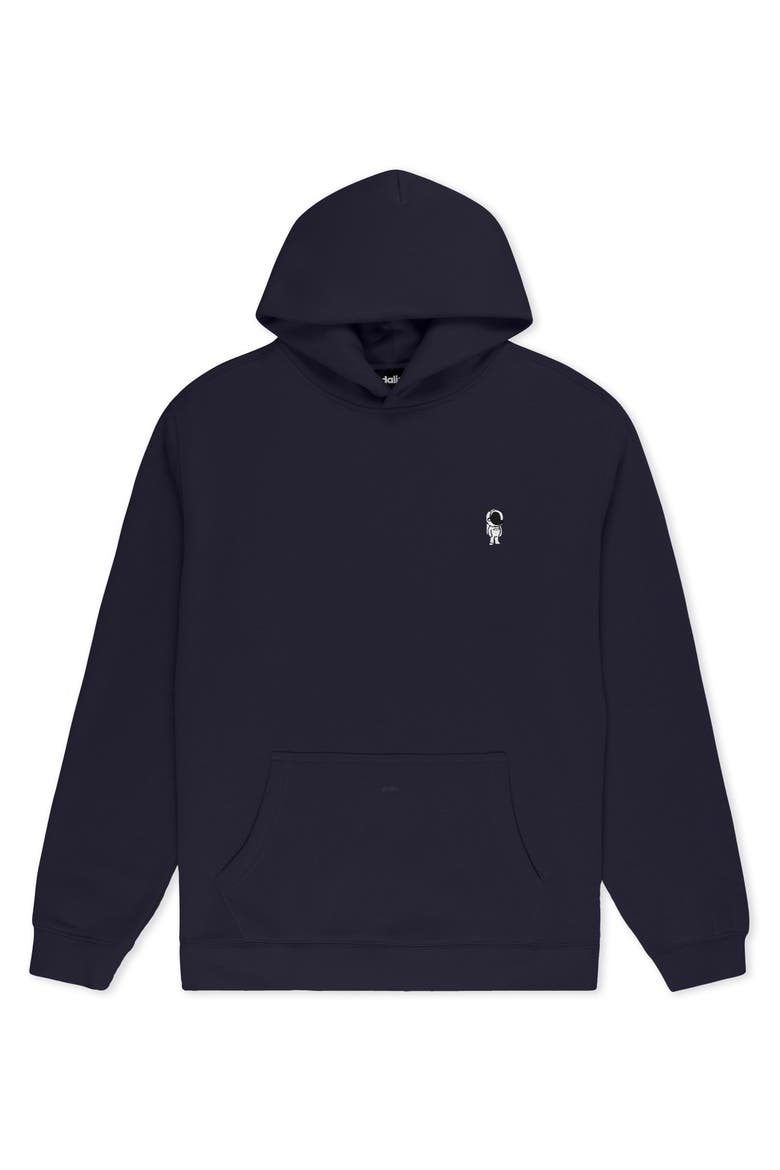 Astronaut Relaxed Midweight Fleece Pullover Hoodie, Main, color, Ink Blue