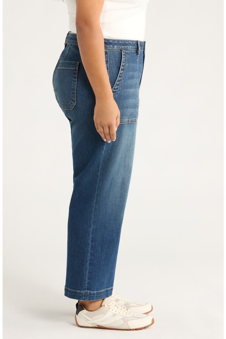 High Waist Ankle Wide Leg Utility Jeans, Alternate, color, REFLECTIVE