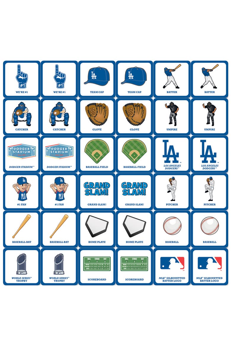 Los Angeles Dodgers Matching Game, Alternate, color, Multicolor