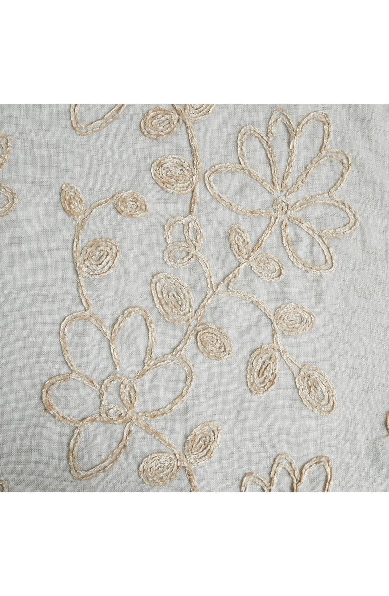 DAINTY HOME Set of 2 Embroidered Sheer Curtain Panels, Alternate, color, Linen