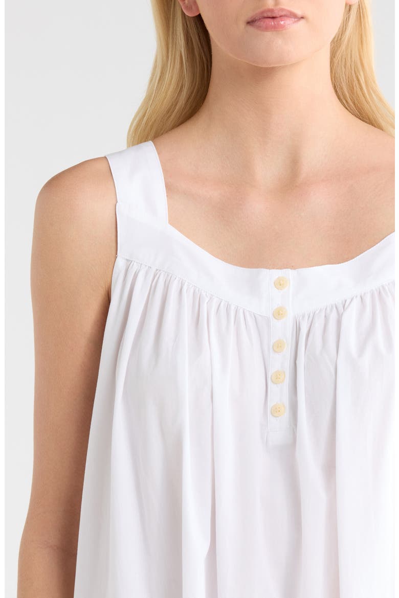 Cotton Shirting Nightgown, Alternate, color, WHITE
