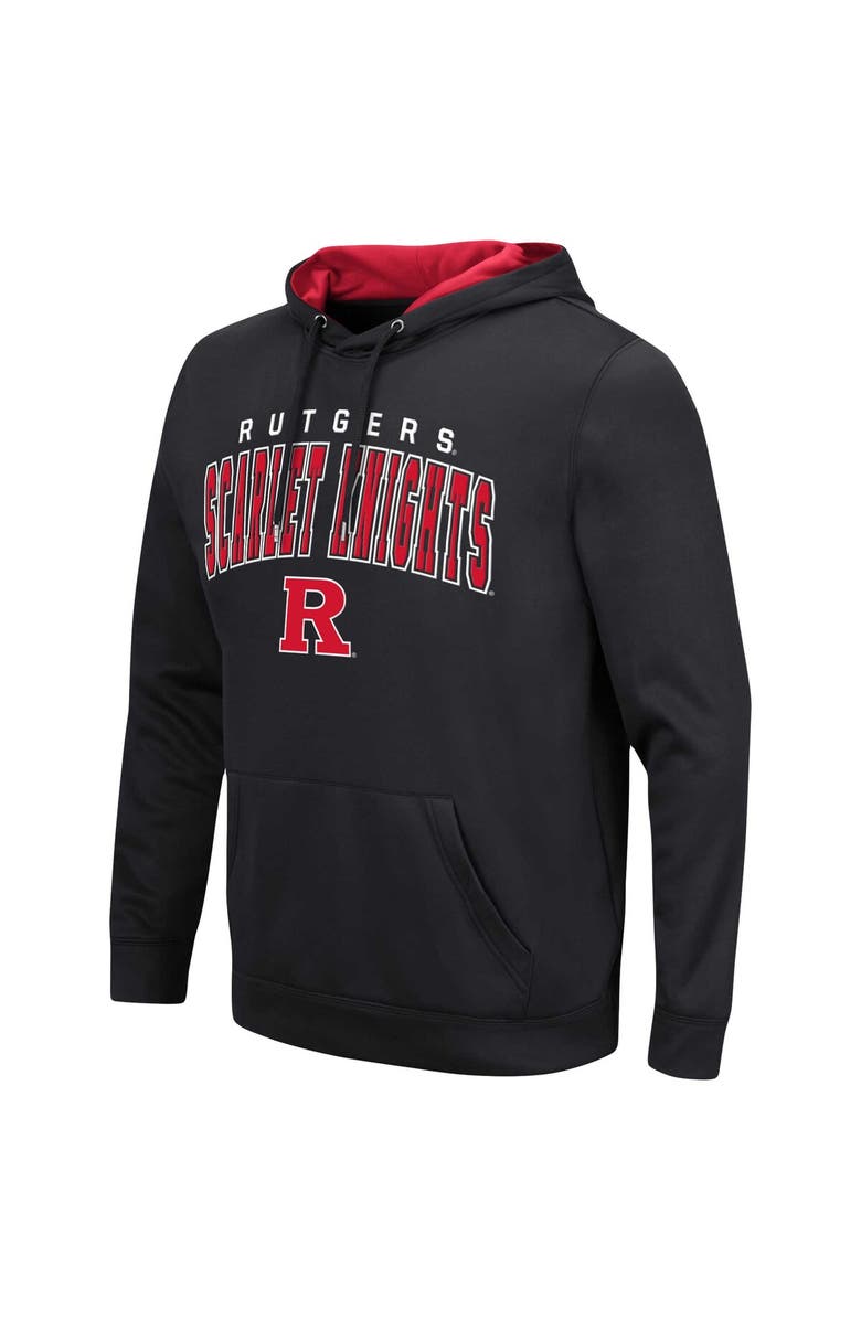 COLOSSEUM Men's Colosseum Black Rutgers Scarlet Knights Resistance Pullover Hoodie, Alternate, color,