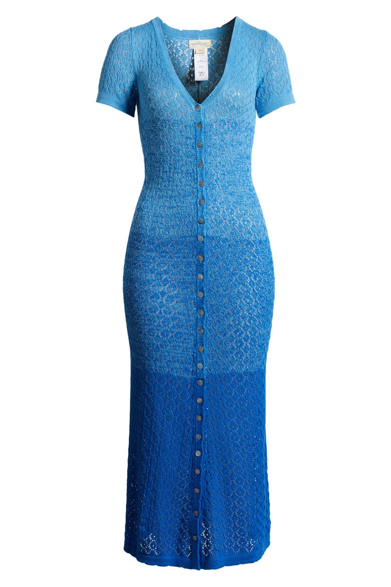 Alexandra Short Sleeve Cover-Up Dress, Alternate, color, BLUE