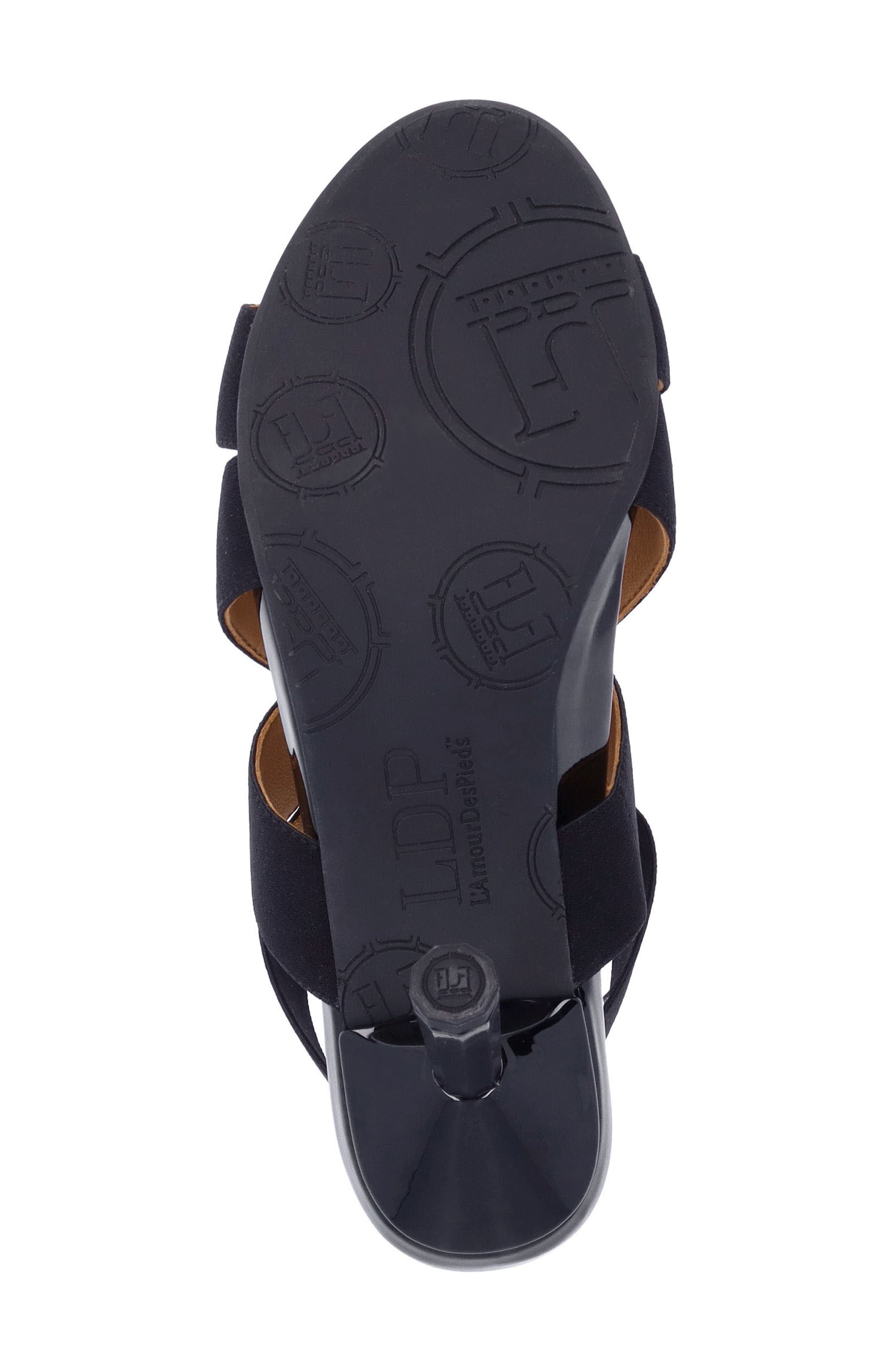 L'Amour des Pieds Lunette Ankle Strap Sandal, Alternate, color, Black