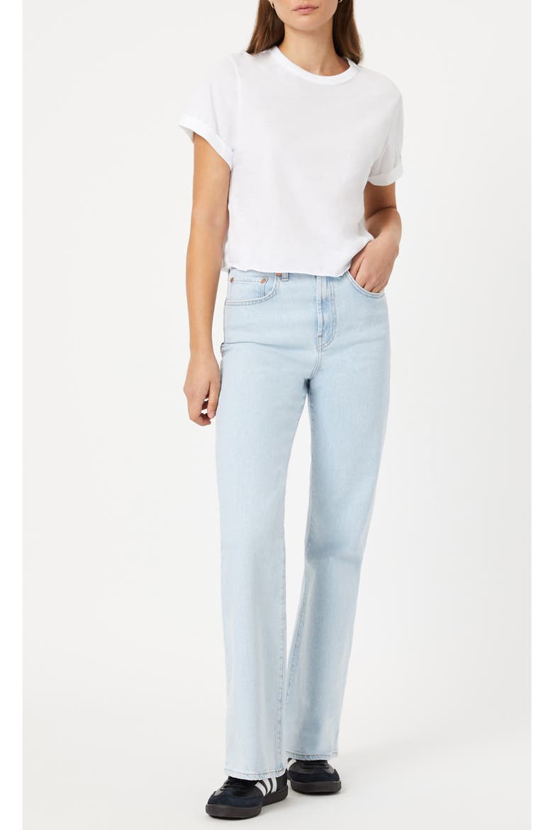 Raw Hem Crop T-Shirt, Alternate, color, WHITE