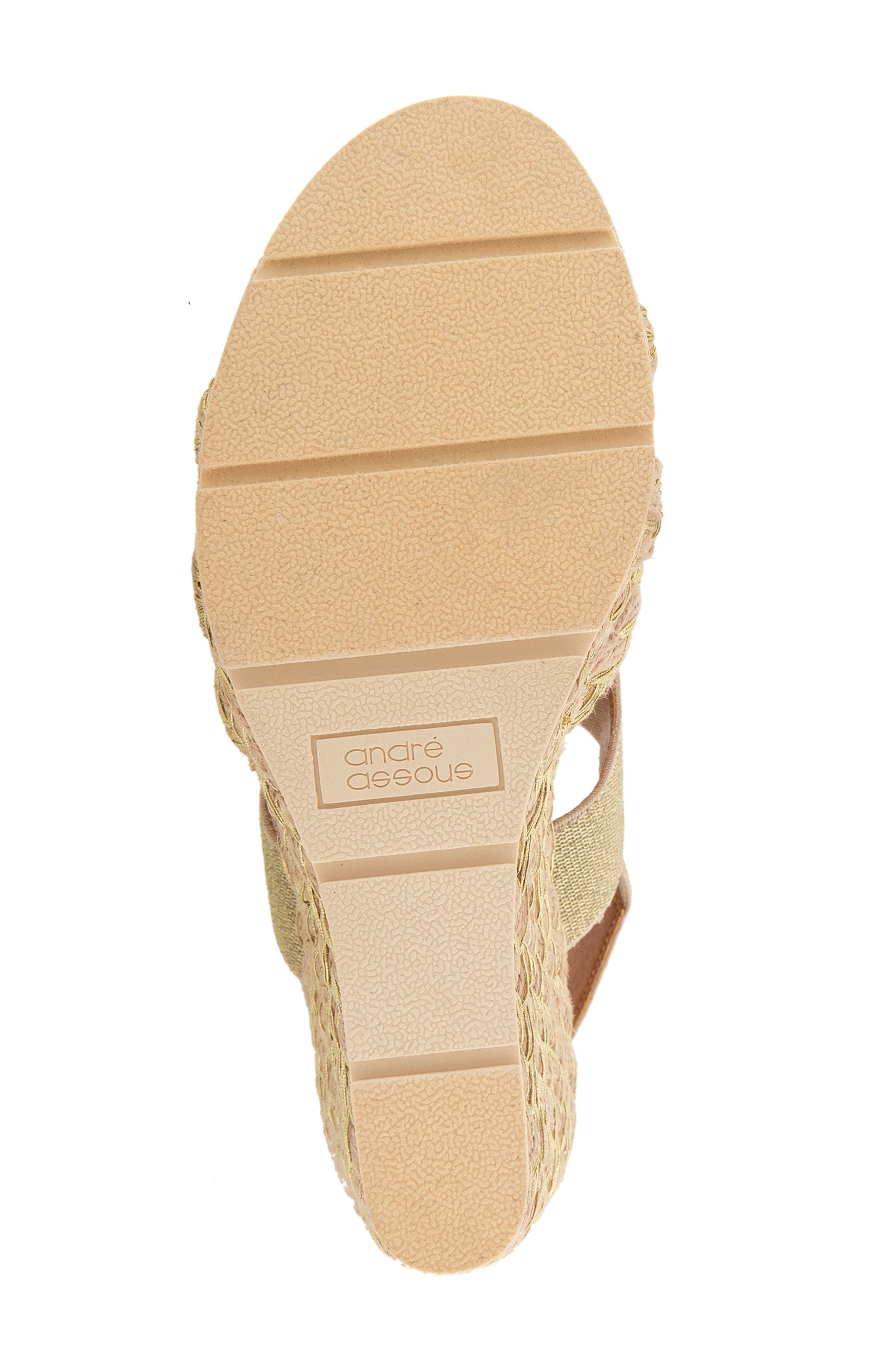 Maria Wedge Sandal, Alternate, color, PLATINO NATURAL