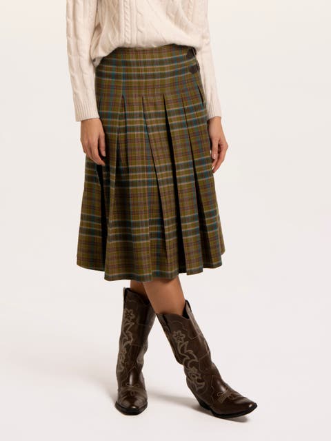 Red Cedar Pleated Skirt