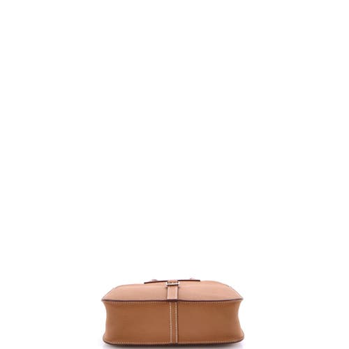 Pre-owned Hermes Hermes Halzan Bag Clemence 25 In Gold