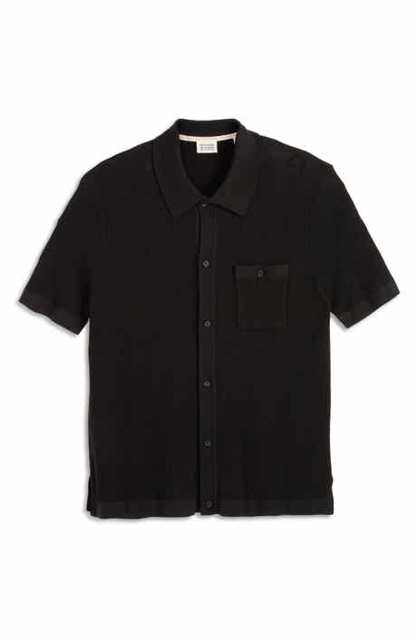 Scotch & Soda Short Sleeve Knit Button-Up Shirt