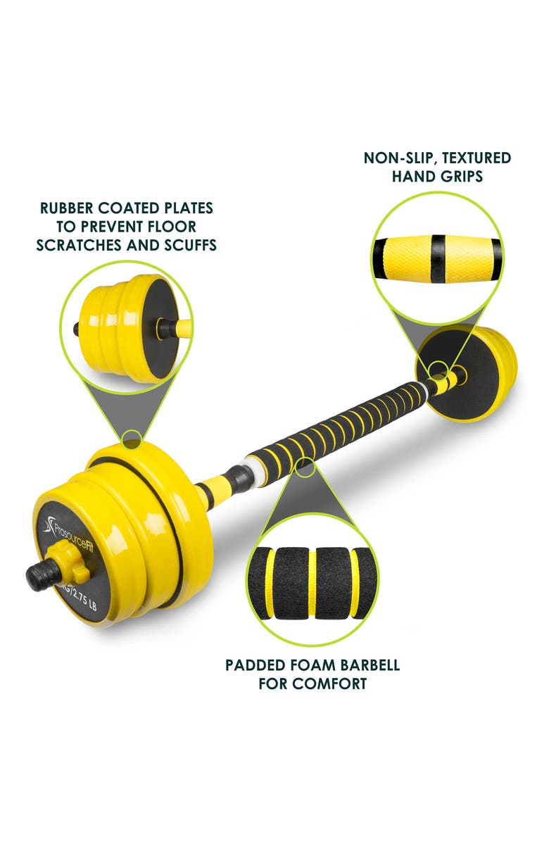 ProsourceFit Adjustable Dumbbells and Barbell Set, Alternate, color, 