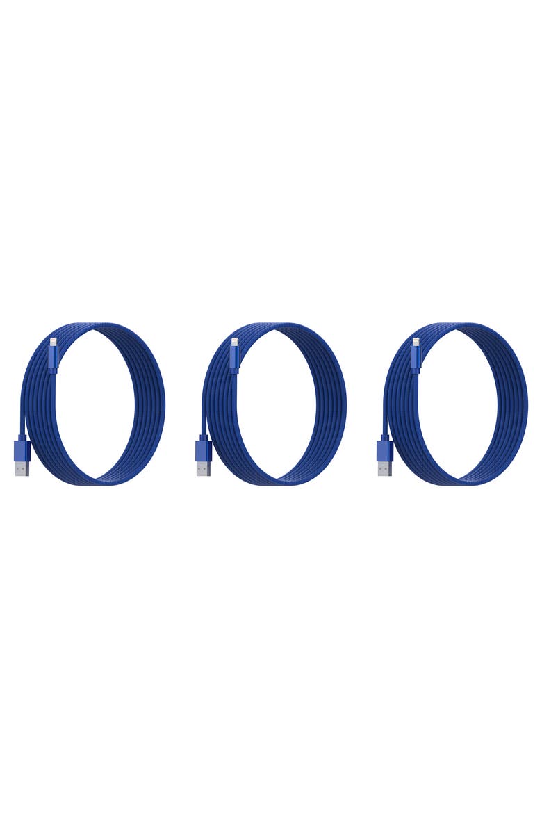 The Posh Tech 10 ft. MFI Lightning Cable 3-Piece Set, Main, color, 