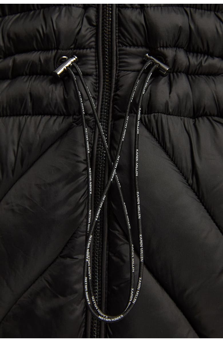 Karen Millen Lightweight Packable Maxi Coat, Alternate, color, Black