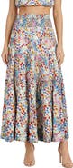 Change of Scenery Charlie Printed Smock Waist Slit Skirt