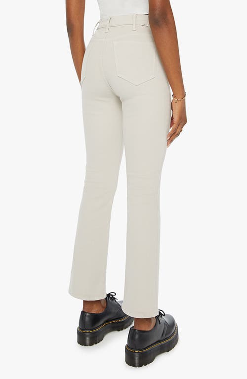 Mother The Hustler Patch Pocket Fairest Of Them All Ankle Fray Jean In Feather Grey