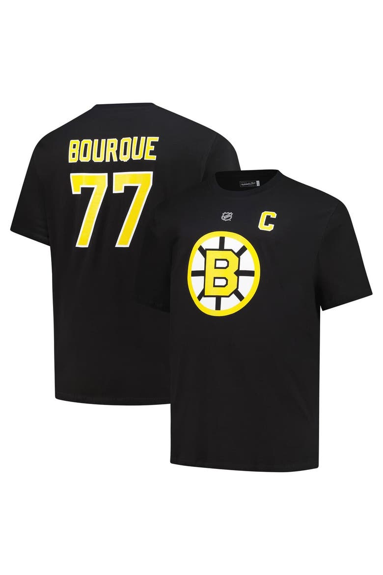 Men's Mitchell & Ness Ray Bourque Black Boston Bruins Big & Tall Name & Number T-Shirt, Main, color, Black