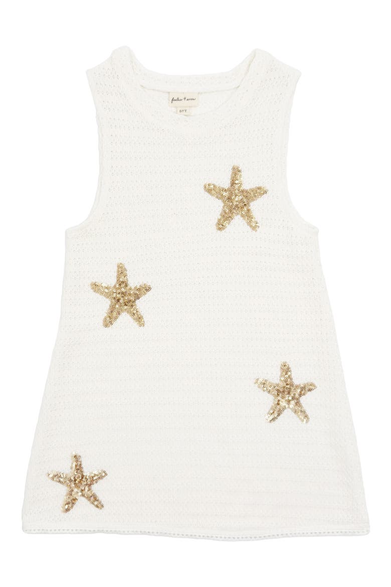 Kids' Island Escape Sequin Dress, Main, color, WHITE