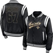 WEAR by Erin Andrews Women's WEAR by Erin Andrews Black New Orleans Saints Bomber Full-Zip Jacket