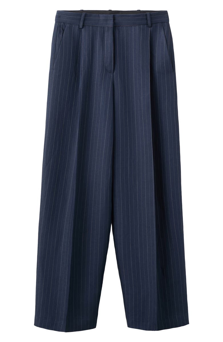 MANGO Pinstripe Suit Pants, Main, color, 
