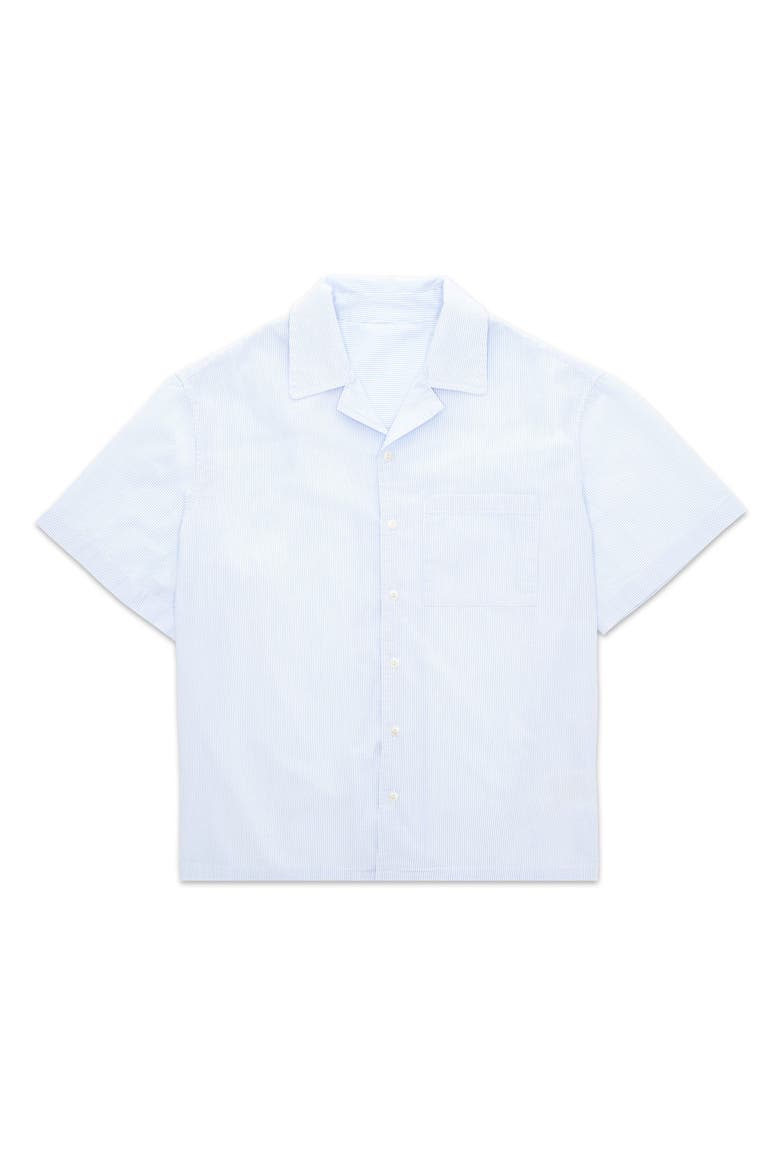 Bowling Linen Short Sleeve Shirt, Main, color, Light Blue