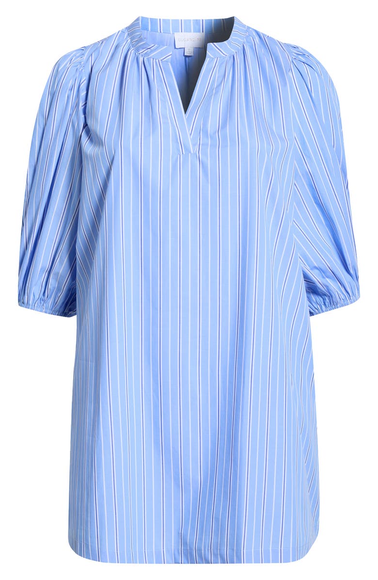 SUGARLIPS Malaga Victoria Striped Shift Minidress, Alternate, color, Blue-White