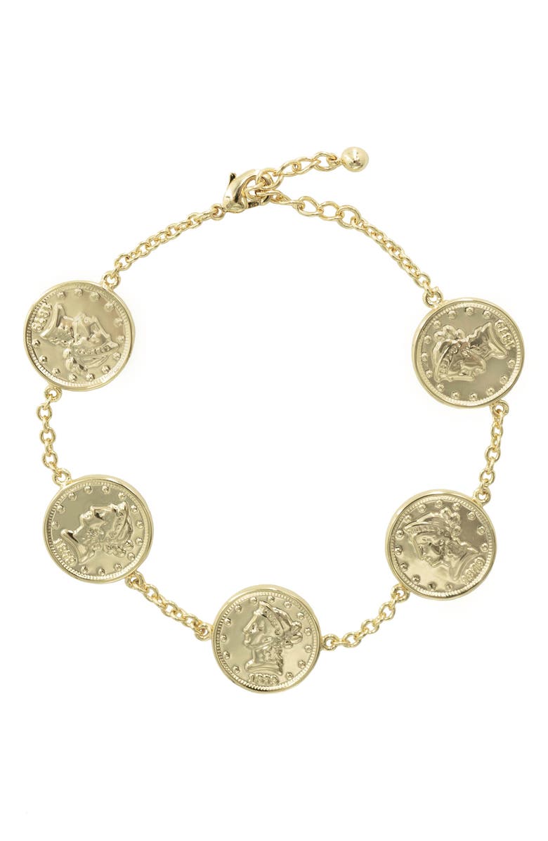 Uncommon James by Kristin Cavallari Las Brisas Coin Bracelet, Main, color, 