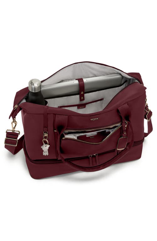 Tumi Voyageur Contine Nylon Weekend Bag In Burgundy