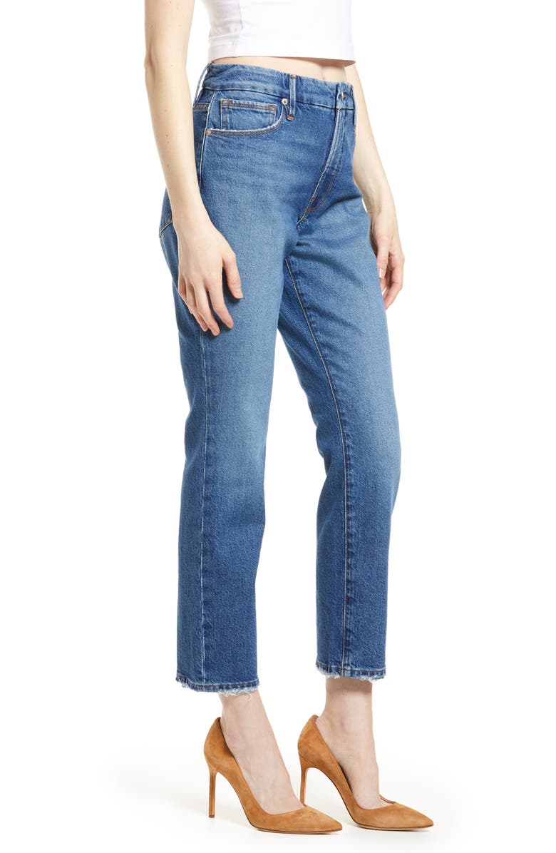 Good American Women's Good Classic Straight Leg Jeans, Alternate, color, 