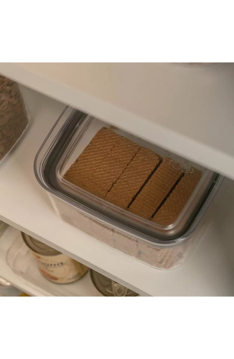 OU Airtight Clear Stackable Food Storage Container Set with Leak Proof Lid, Alternate, color,