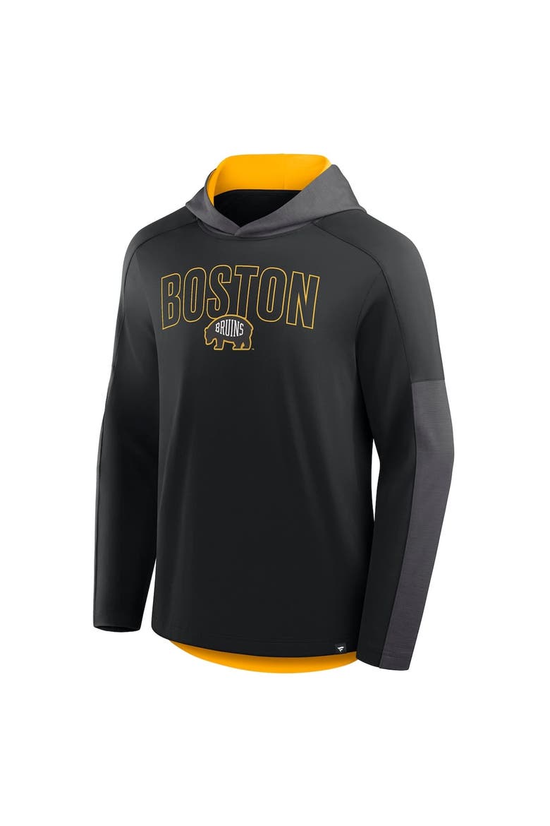 Men's Fanatics Black Boston Bruins Penalty Shot Long Sleeve Hoodie T-Shirt, Alternate, color, Black