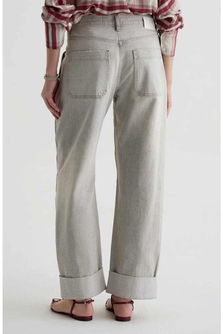 Mercer Cuffed High Waist Barrel Jeans, Alternate, color, SENSORY