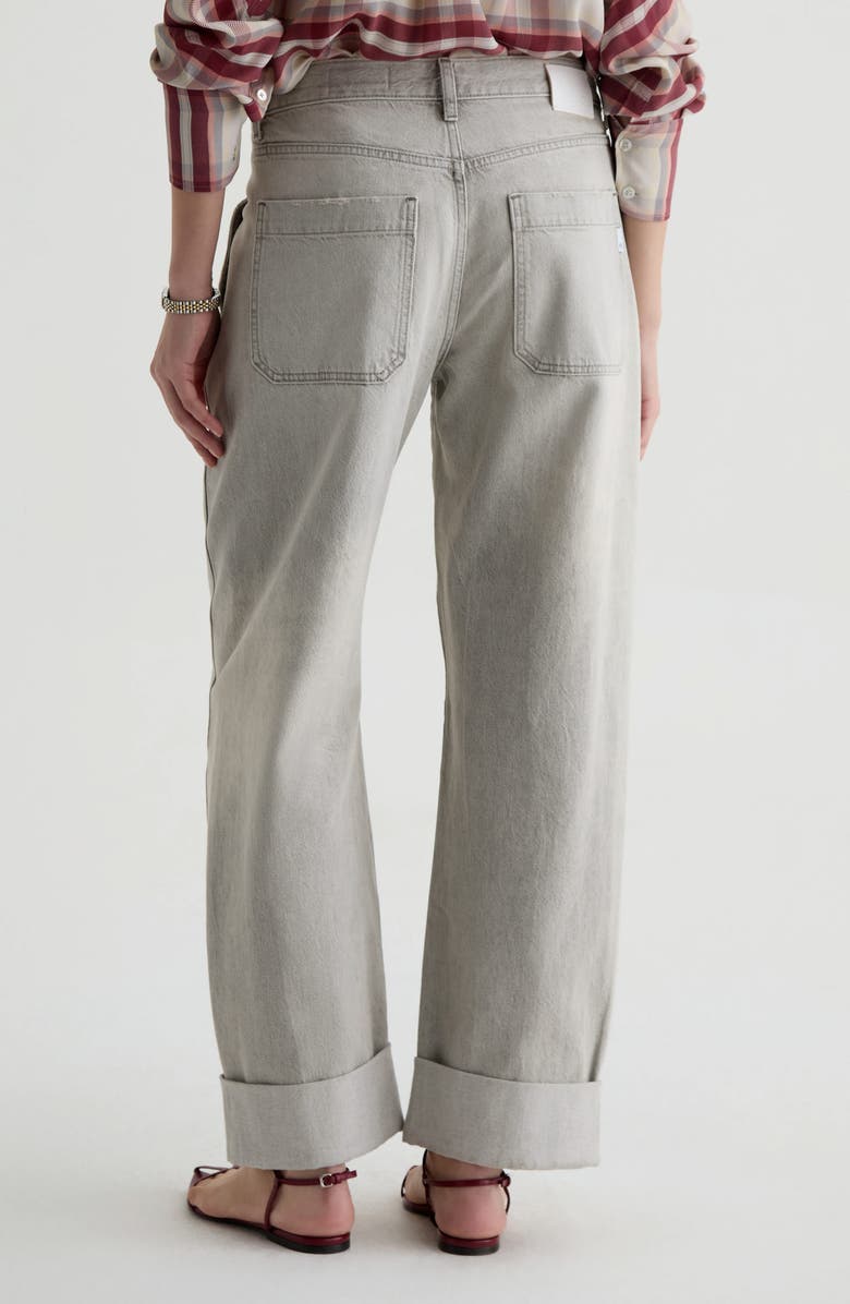AG Mercer Cuffed High Waist Barrel Jeans, Alternate, color, Sensory