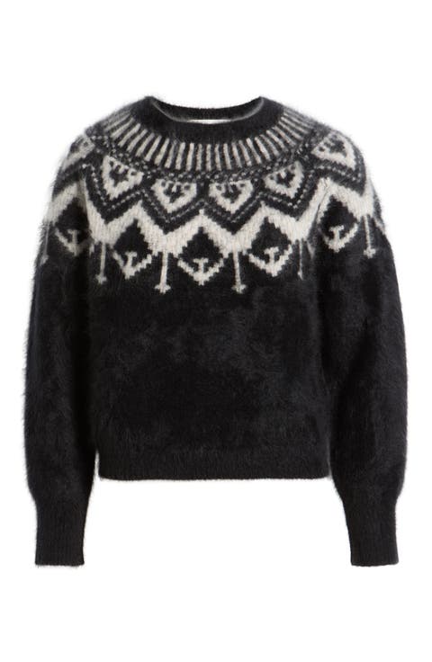 Brushed Cashmere Fair Isle Sweater